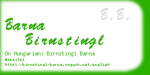 barna birnstingl business card